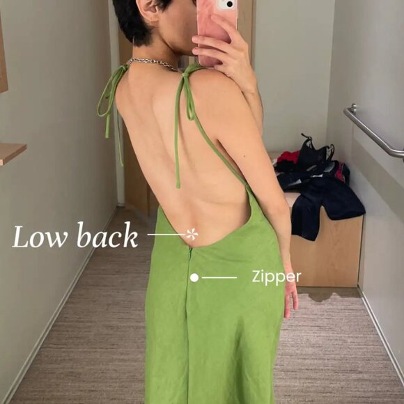 Reformation Green Backless Dress - Picture 9 of 10